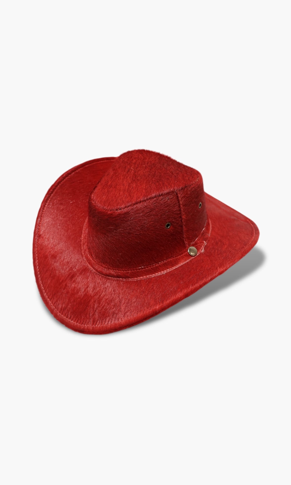Red cowboy hat on a white background