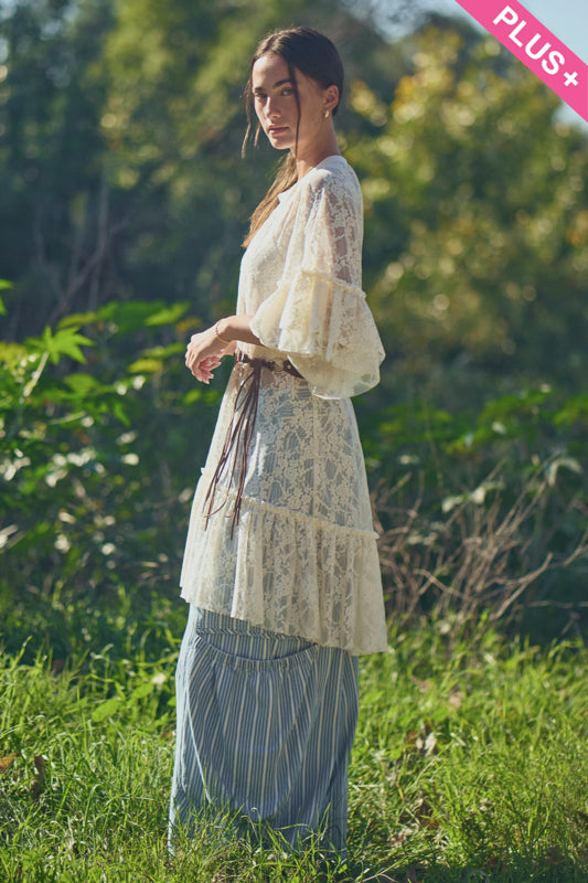 Sheered Lace Tunic Top 96