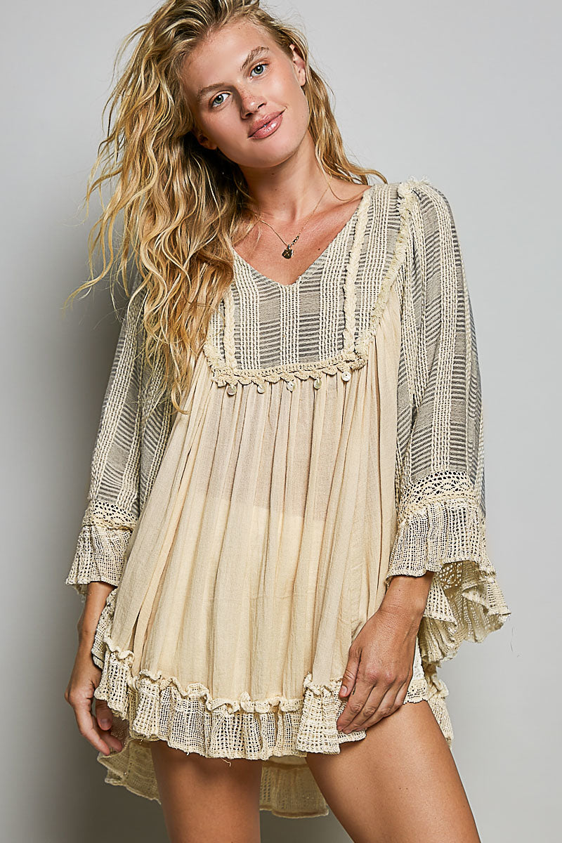 Boho Lace Trim Flowy Tunic Top 8  The Fashion Hunter