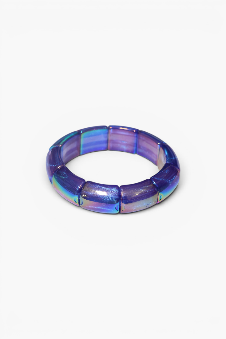 Multicolored bracelet on a white background