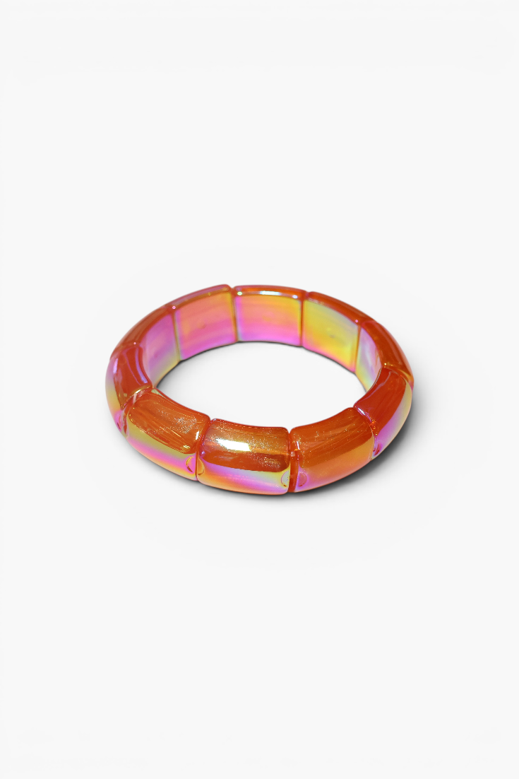 Multicolored bracelet on a white background