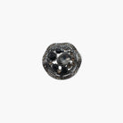 Decorative brooch with central gemstone and smaller stones on a white background