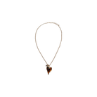 Necklace with a heart-shaped pendant on a white background