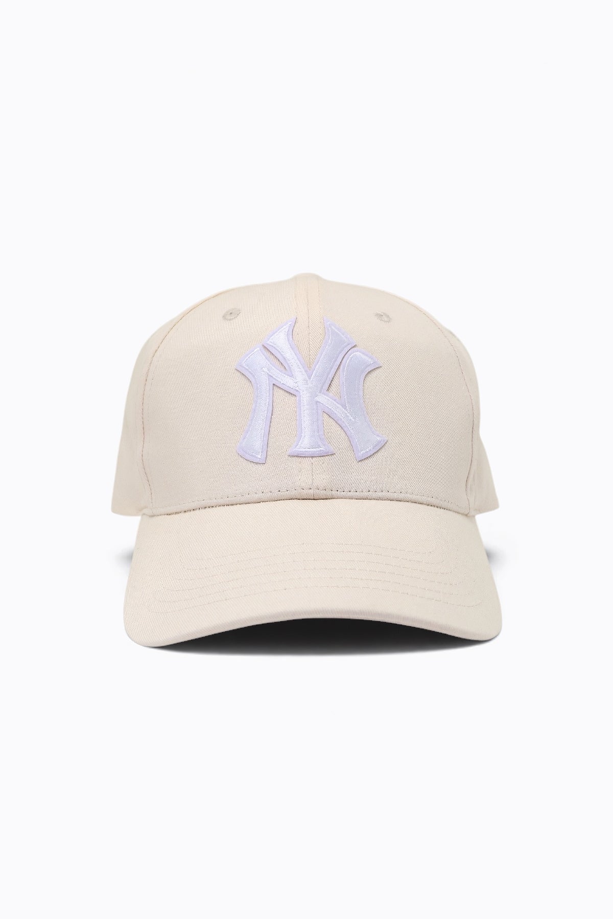Baseball cap with embroidered New York logo and curved brim