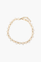 Pearl necklace on a white background