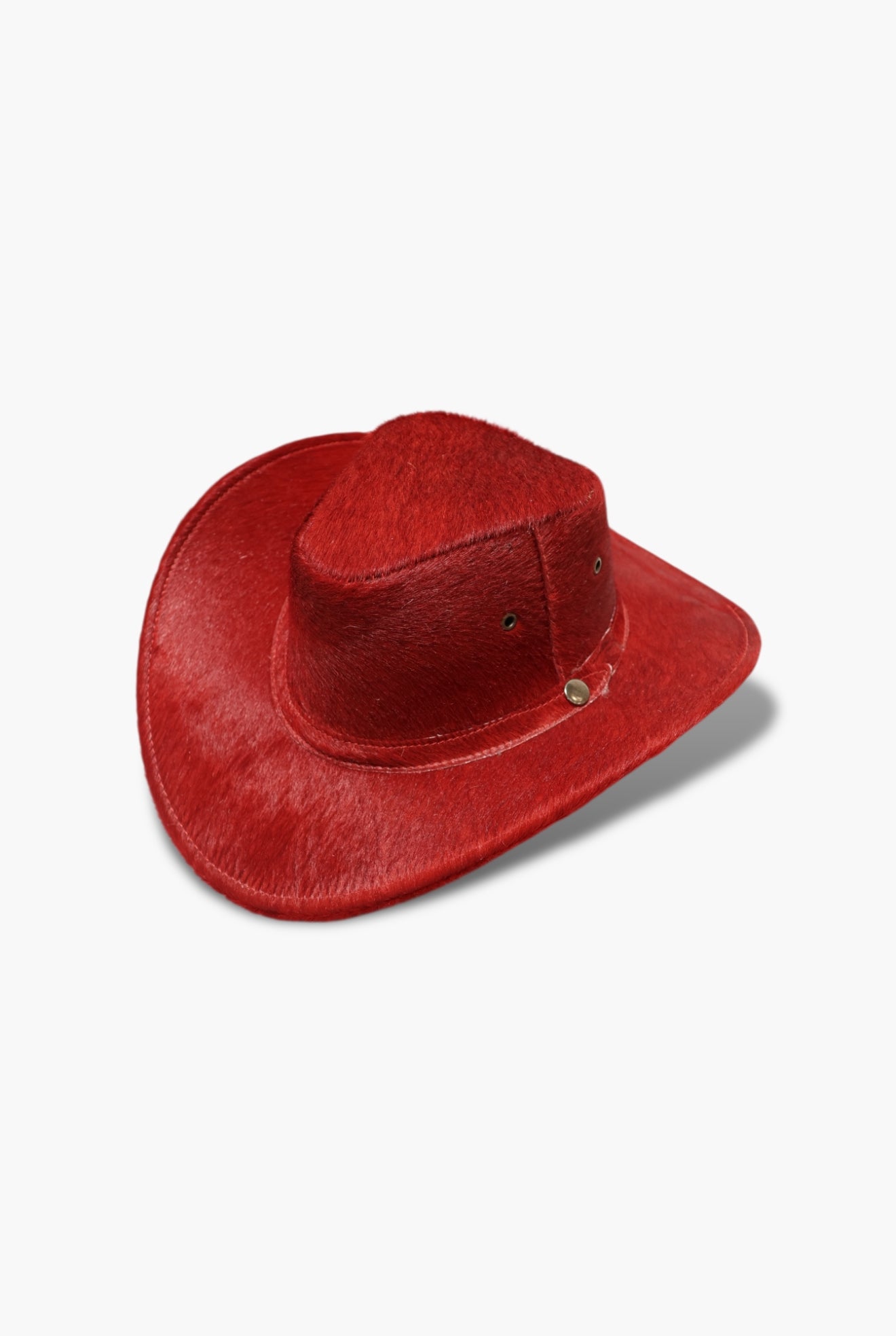 Red cowboy hat on a white background